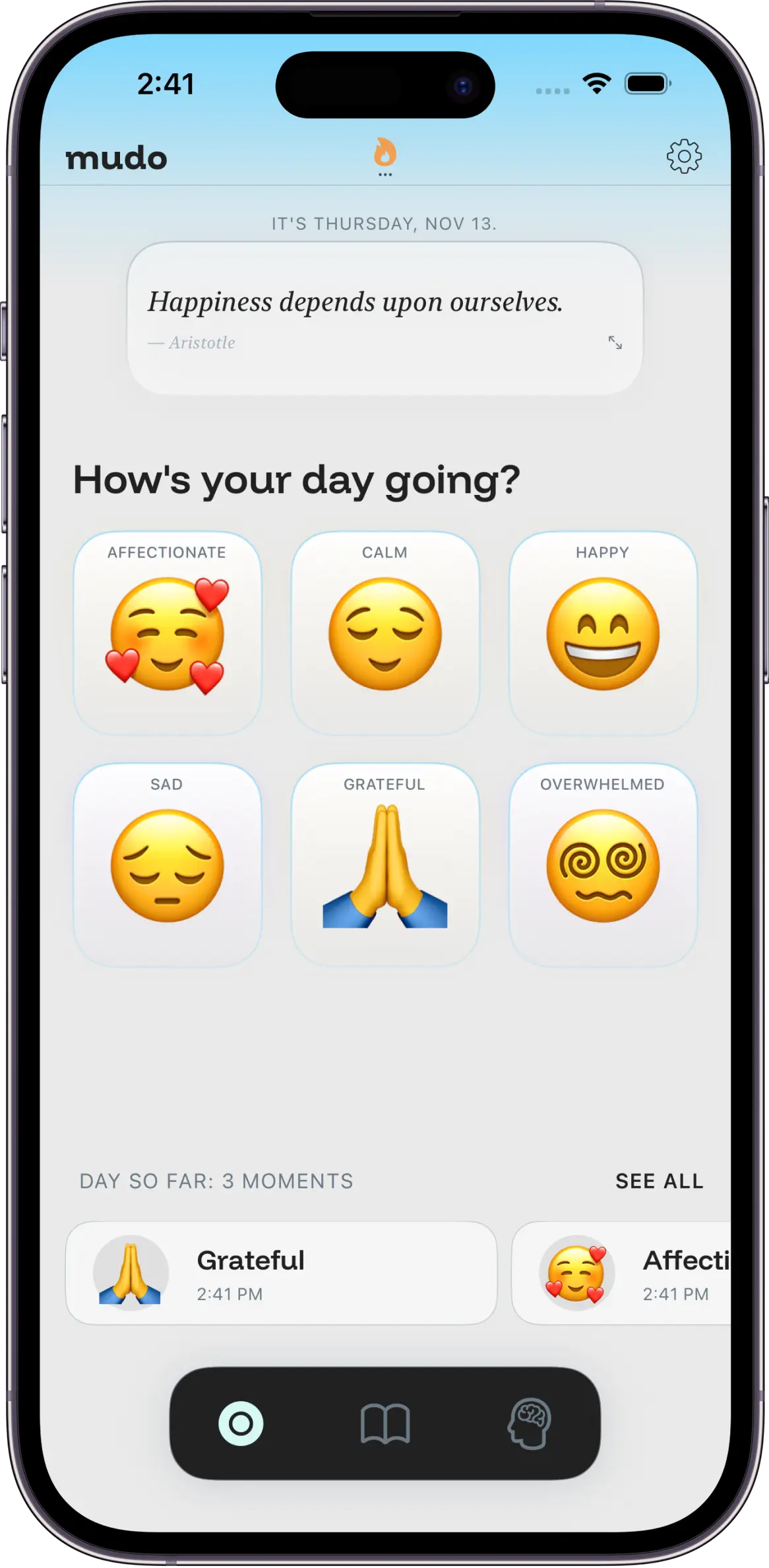 mudo app home screen screenshot